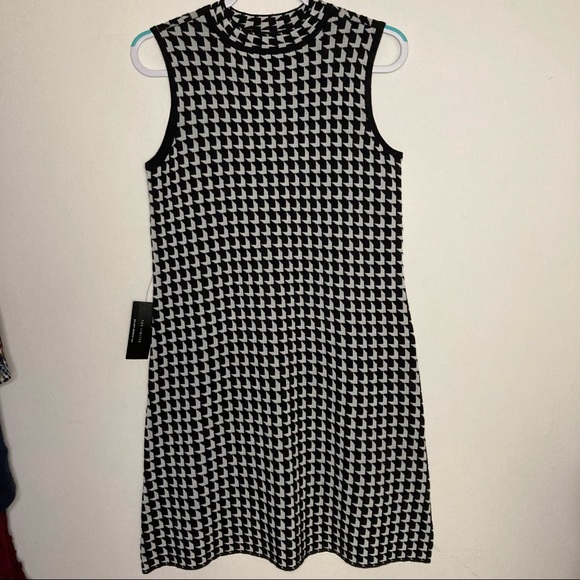 The Limited Dresses & Skirts - The Limited Houndstooth Mock Neck Sheath Dress NWT